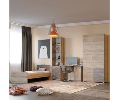 Спальня Дитяча Еверест Бриз Комплект 9 (модульна - 4 елементи) сонома + трюфель (DTM-2565) Спальня Дитяча Еверест Бриз Комплект 9 (модульна - 4 елементи) сонома + трюфель (DTM-2565)