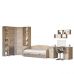 Спальня Детская Эверест Бриз Комплект 12 (модульная - 7 элементов) сонома + трюфель (DTM-2573) в интернет магазине мебели "Меблі Даром"