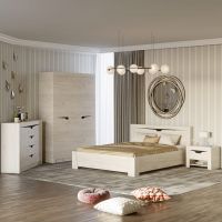 Спальня Эверест Либерти Комплект 5 (модульная - 4 элемента) дуб крафт белый (DTM-2602)