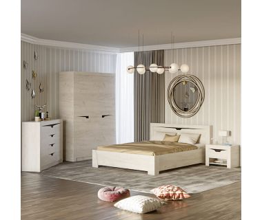 Спальня Еверест Ліберті Комплект 5 (модульна - 4 елементи) дуб крафт білий (DTM-2602)