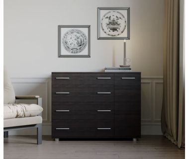 Комод для спальні Еверест з 4-ма ящиками К-3 100х38х73 венге темний (DTM-2042) Комод для спальні Еверест з 4-ма ящиками К-3 100х38х73 венге темний (DTM-2042)