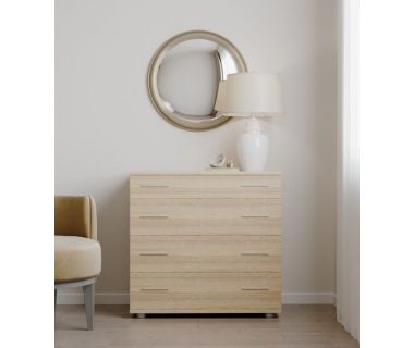 Маленький комод Эверест на 4 ящика К-1 80х45х73 дуб сонома (DTM-2069)
