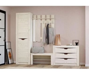 Передпокій Еверест Ліберті 3 (модульний - 5 елементів) лівий фасад дуб крафт білий (DTM-2187)