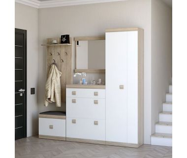 Передпокій Еверест Соната 1 (модульний - 5 елементів) дуб сонома + білий (DTM-2193)