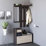 Передпокій Еверест Тандем з вішалкою та тумбою (ліве) для взуття венге + дуб молочний (DTM-2199)