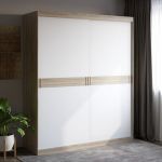 Шкаф-купе Эверест Соната 1800 двухдверный 180х60х217 дуб сонома+белый (DTM-2398)