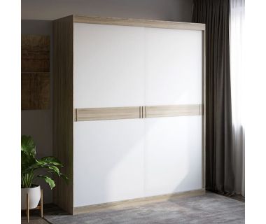 Шкаф-купе Эверест Соната 1800 двухдверный 180х60х217 дуб сонома+белый (DTM-2398)