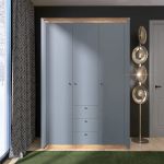 Шкаф трехдверный Эверест Нордик-1400 Графит + Дуб крафт золотой (DTM-5538)