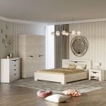 Спальня Эверест Либерти Комплект 5 (модульная - 4 элемента) дуб крафт белый (DTM-2602)