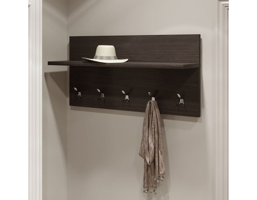 Вешалка на стену Эверест Соната-800 80х40 см венге темный (DTM-2123) в интернет магазине мебели "Меблі Даром"