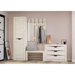 Прихожая Эверест Либерти 3 (модульная - 5 элементов) левый фасад дуб крафт белый (DTM-2187)