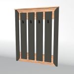 Вешалка настенная Эверест Нордик-900 90х6х110 см Графит + Дуб крафт золотой (DTM-5518)