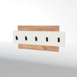 Вішалка настінна Еверест Нордік-800 80х3х36 см Білий + Крафт дуб золотий (DTM-5519)