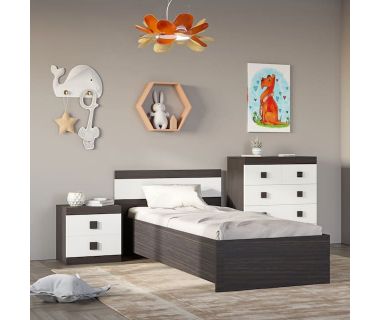 Спальня Детская Эверест Соната Комплект 8 (модульная - 3 элемента) венге темный + белый (DTM-2592)