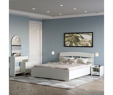 Спальня Эверест Комплект 1 (модульная - 3 элемента) нимфея альба (DTM-2597) Спальня Эверест Комплект 1 (модульная - 3 элемента) нимфея альба (DTM-2597)