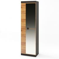 Шафа розстібна Еверест Соната-600 з дзеркалом венге темний + дуб крафт золотий (DTM-2634)