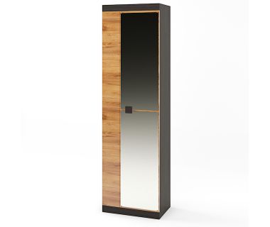 Шафа розстібна Еверест Соната-600 з дзеркалом венге темний + дуб крафт золотий (DTM-2634)