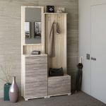 Передпокій Бриз-1 Еверест із тумбою для взуття ТО-4 сонома + трюфель (DTM-2664)