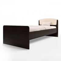 Односпальная кровать Эверест Астория-2 80х190 см венге + дуб молочний (DTM-2105)