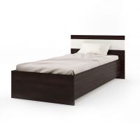 Односпальне ліжко Еверест Соната-900 90х200 см венге темний + білий (DTM-2113)