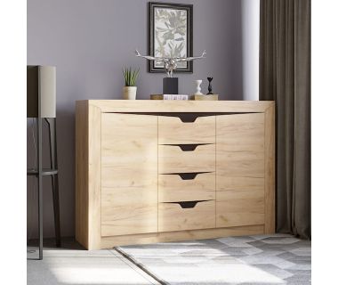 Великий комод для речей Еверест Ліберті-1400 140х38х98.5 дуб золотий крафт (DTM-2138)