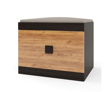 Тумба для обуви Эверест Соната ТО-600 60х38х45 венге темный + дуб крафт золотой (DTM-2211) Тумба для обуви Эверест Соната ТО-600 60х38х45 венге темный + дуб крафт золотой (DTM-2211)