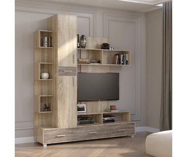 Стінка для вітальні Еверест Бриз сонома + трюфель (DTM-2249) Стінка для вітальні Еверест Бриз сонома + трюфель (DTM-2249)