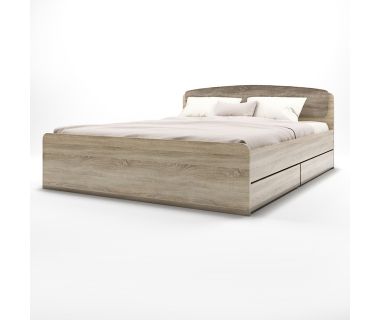 Двоспальне ліжко Еверест Асторія з двома ящиками 160х200 см сонома + трюфель (DTM-2489) Двоспальне ліжко Еверест Асторія з двома ящиками 160х200 см сонома + трюфель (DTM-2489)