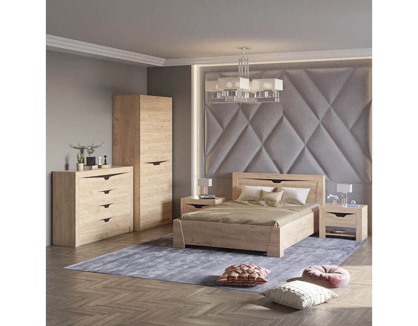 Спальня Еверест Liberty Комплект №2 (5 елементів) дуб золотий крафт (DTM-2499) в інтернет магазині меблів "Меблі Даром"