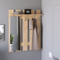 Вешалка настенная с зеркалом Эверест Либерти 90x15.2x110 см дуб крафт золотой (DTM-2629)