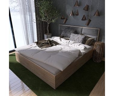 Кровать двуспальная Эверест КЛ-1600 Лайт (щит ДСП под матрас) 160х200 см Дуб сонома (DTM-4657)