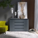 Комод Еверест КЛ-4 Лайт (телескопічні) 140х38х93 см Графіт (DTM-4899)