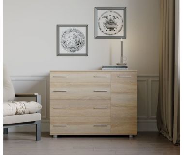 Комод для спальні Еверест з 4-ма ящиками К-3 100х38х73 дуб сонома (DTM-2043)