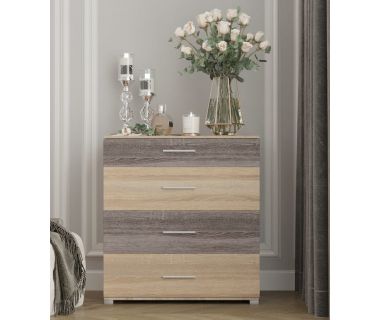 Комод Еверест на 4 ящики Бриз К-5 70х38х72.5 сонома + трюфель (DTM-2048)