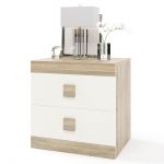 Тумба нічна Еверест Соната 50х38х50 сонома + білий (DTM-2075)