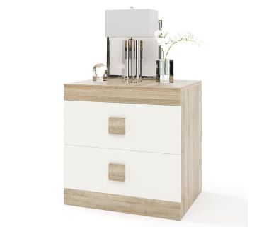 Тумба нічна Еверест Соната 50х38х50 сонома + білий (DTM-2075)