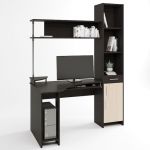 Кутовий стіл із пеналом Еверест Профі тумба Права венге + дуб молочний (DTM-2180)