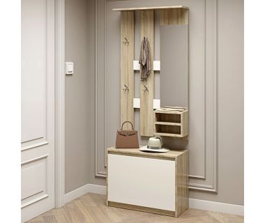 Прихожая для дома Эверест Микс сонома + белый (DTM-2181) Прихожая для дома Эверест Микс сонома + белый (DTM-2181)