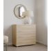 Маленький комод Эверест на 4 ящика К-1 80х45х73 дуб сонома (телескопы) (DTM-2445)
