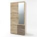 Шкаф прямой с зеркалом и ящиками Эверест Бриз ШП-4 сонома + трюфель  (DTM-2480)