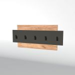 Вешалка настенная Эверест Нордик-800 80х3х36 см Графит + Дуб крафт золотой (DTM-5520)