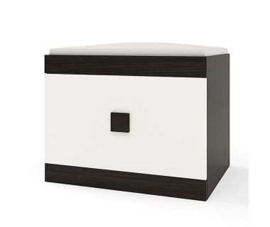 Тумба для обуви Эверест Соната ТО-600 60х38х45 венге темный + белый (DTM-2212) Тумба для обуви Эверест Соната ТО-600 60х38х45 венге темный + белый (DTM-2212)