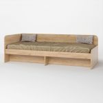 Односпальная кровать Эверест Соната-800 (без ящиков) 80х190 см дуб крафт золотой (DTM-2672)