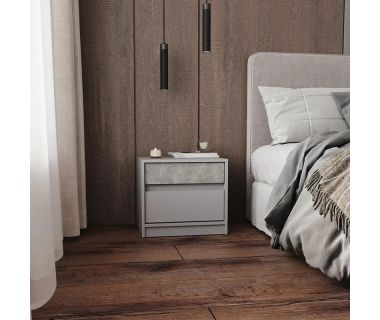 Тумба нічна Еверест Стайл-500 50,2х39х44,2 см Кашемір/Бетон (DTM-071155)