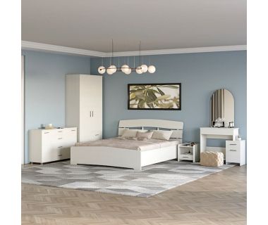 Спальня Эверест Комплект 2 (модульная - 5 элементов) с комодом Бриз К-6 (ролики) нимфея альба (DTM-2598) Спальня Эверест Комплект 2 (модульная - 5 элементов) с комодом Бриз К-6 (ролики) нимфея альба (DTM-2598)