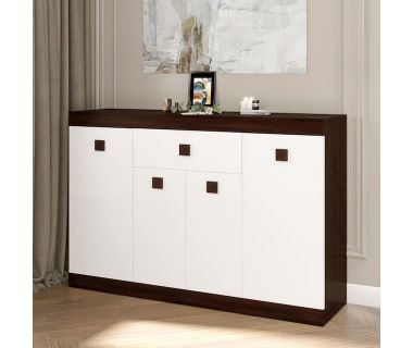 Великий комод Еверест з дверима та ящиком Соната-7 140х38х94 венге темний + білий (DTM-2018) Великий комод Еверест з дверима та ящиком Соната-7 140х38х94 венге темний + білий (DTM-2018)