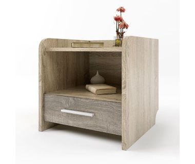 Тумба нічна Еверест Т-1 40х40х40 сонома + трюфель (DTM-2079)