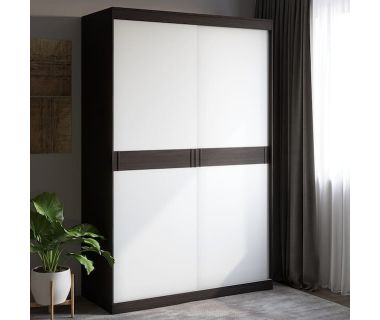 Шафа-купе Еверест Соната 1400 дводверна 140х60х217 венге темна+біла (DTM-2394)