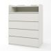Комод пеленальный Эверест 80х45х101 нимфея альба (телескопы) (DTM-2469)
