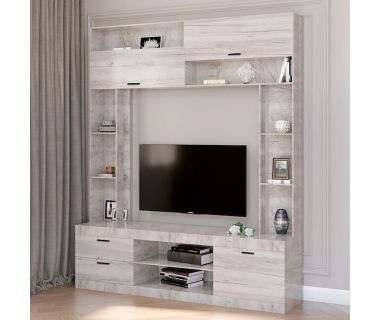 Стенка для гостиной Эверест Соната дуб крафт белый (DTM-2713) Стенка для гостиной Эверест Соната дуб крафт белый (DTM-2713)